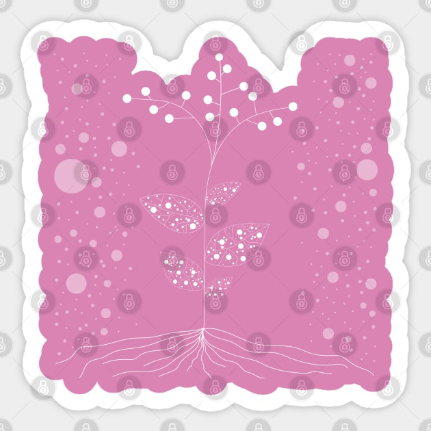 Abstract leaf floral pattern Sticker by Farhad